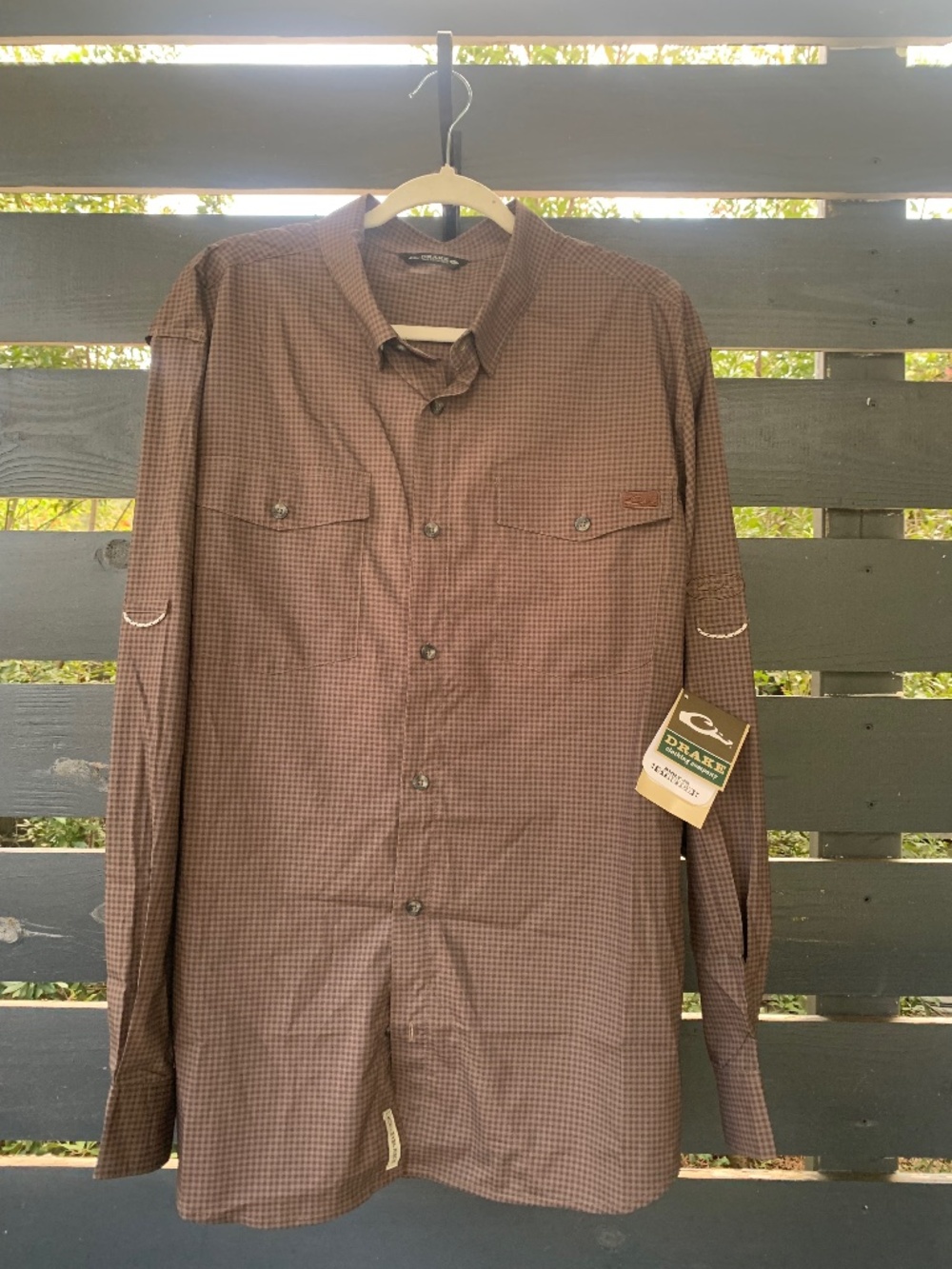 Drake fishing dress shirt large “nwt”